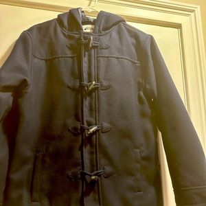 Boys barely worn navy blue pea coat